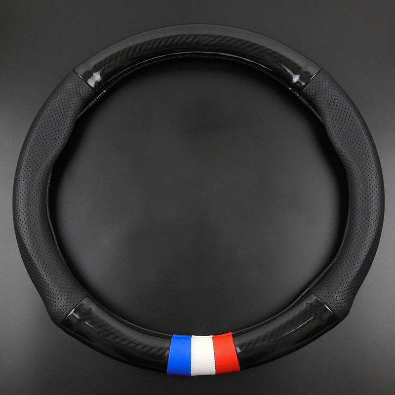 
Premium Genuine Leather Steering Wheel Cover for Universal 15Inchs/38CM Car Steering Wheel Accessories Black 
