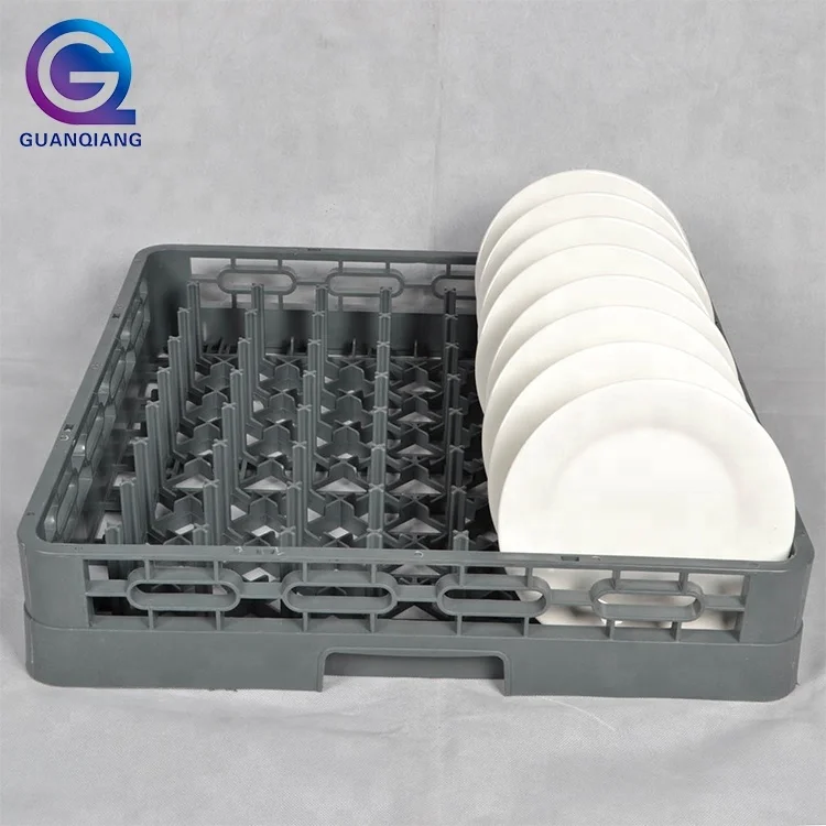 Restaurant plastic glass rack bar cart / tray rack hand push cart dish rack trolley