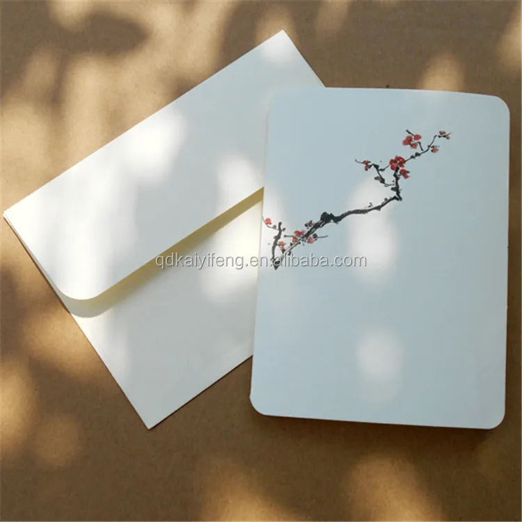 
Custom Romantic Letter Printed Gift Thank You Card Folded Paper Card 