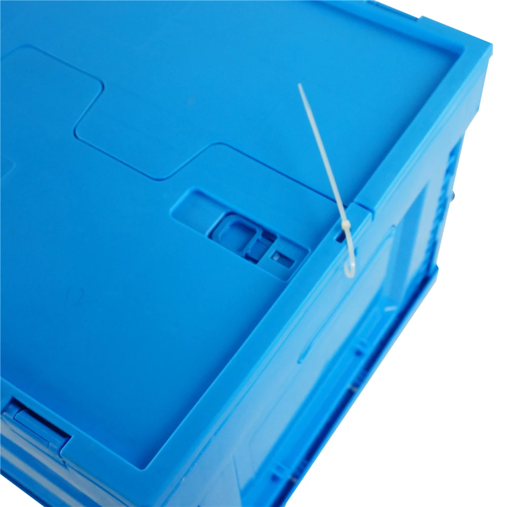 recycle plastic fold up compartment storage bulk crates box bins container boxes with lids