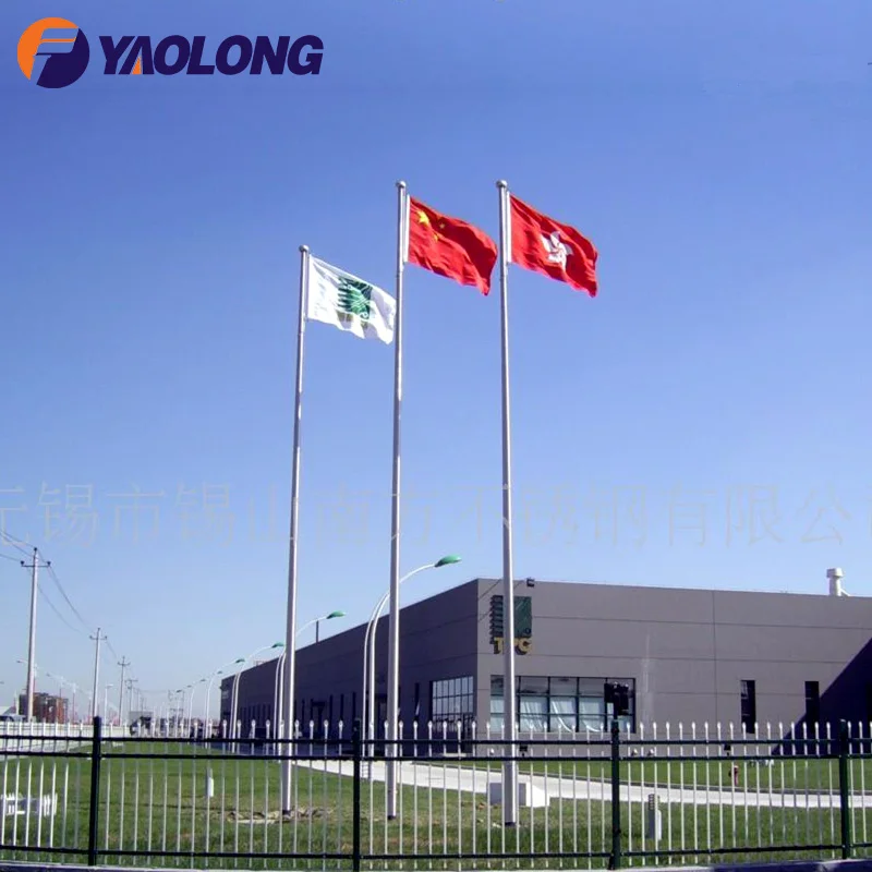 Yaolong 304 Stainless Steel Outdoor Garden Remote Control Flagpole Aluminum Automatic Raise Flag Pole