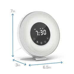 FM Radio Digital Clock Sunrise Led Night Light Digital Alarm Clock With FM