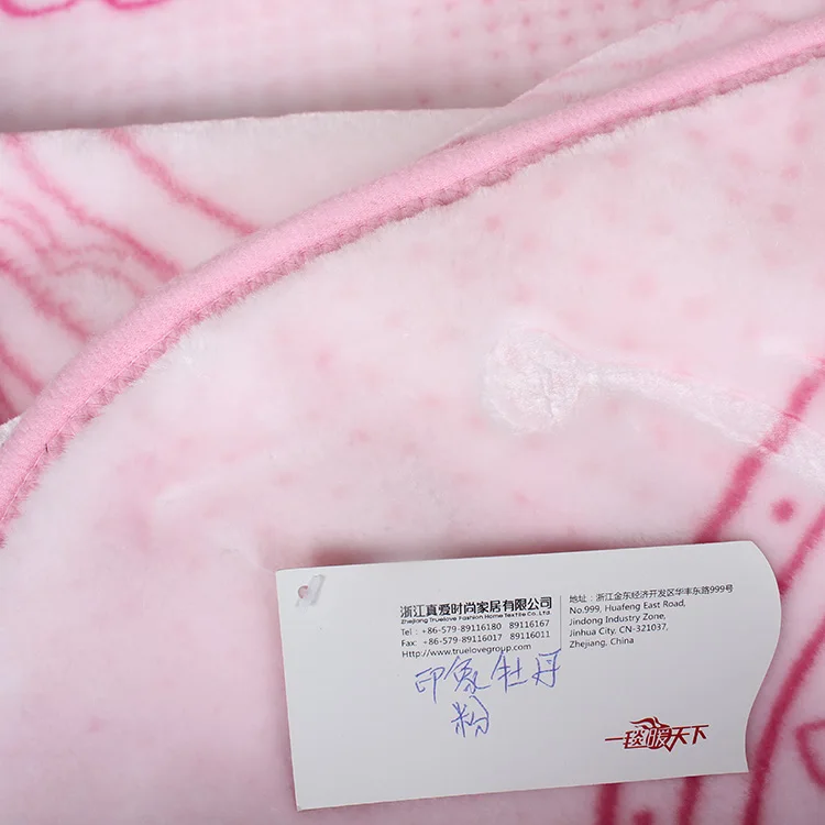 Wholesale Original Solaron Korean Blanket Thick Mink Plush queen size Rose Licensed new