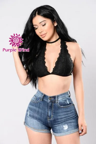 Sexy Ladies Denim Mini Short Skinny Jeans