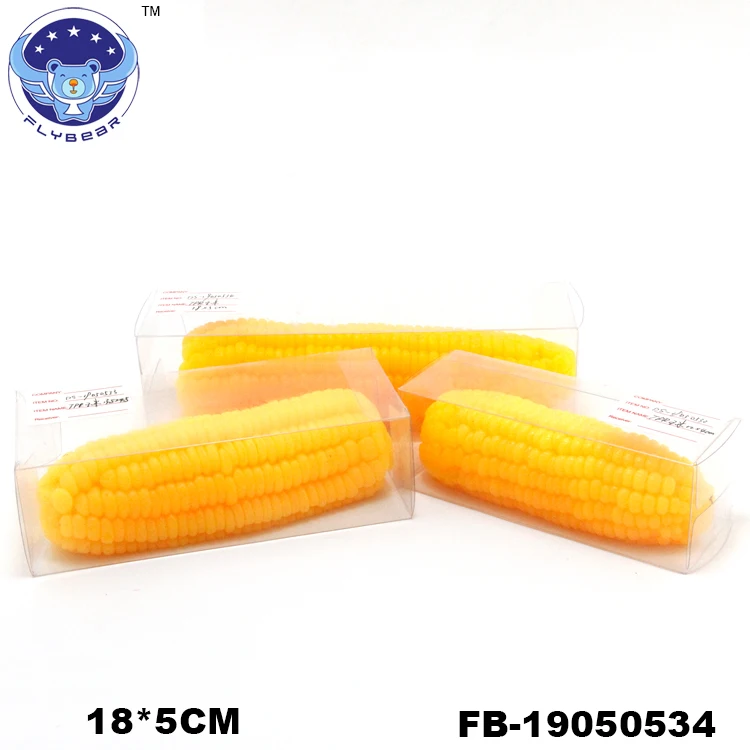 Flybear Tpr Novelty Squishy Corn Slow Rising Toy Cartoon Smiley Corn Squishy Scented Squeeze Toys squishy corn For Kids