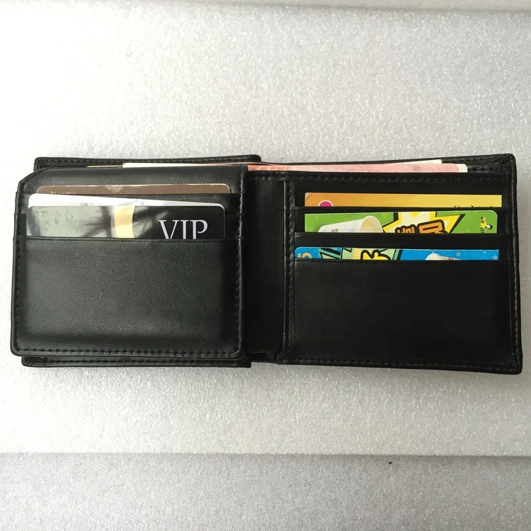 RFID Proof Wallet Men Genuine Leather RFID Blocking Bifold Stylish Wallet with ID Window