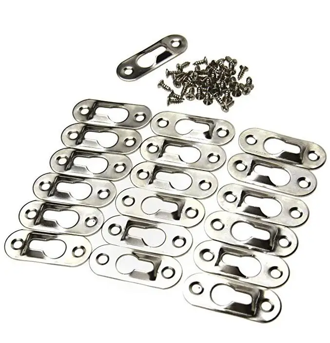 
Metal Keyhole Hanger Fasteners for Picture Frames Mirrors Cabinet 