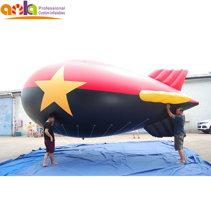 Large advertising Helium blimp with Logo printing, custom inflatable airship,PVC air plane model for sale