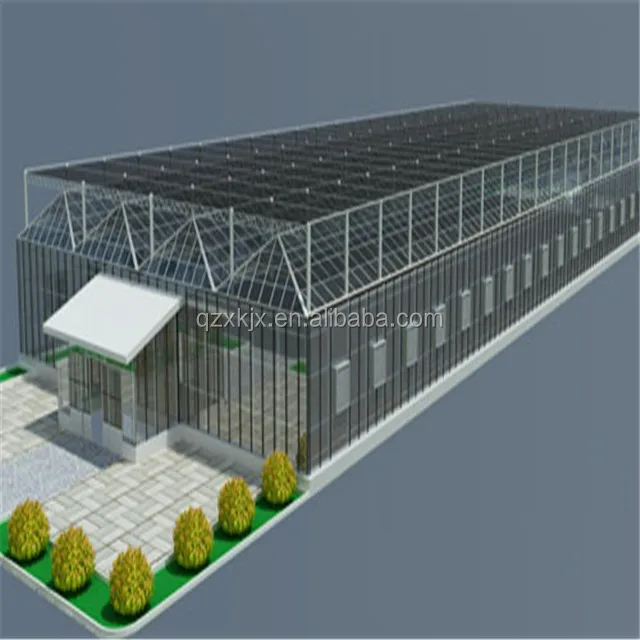 Multi span agricultural polycarbonate greenhouse galvanized steel truss greenhouse