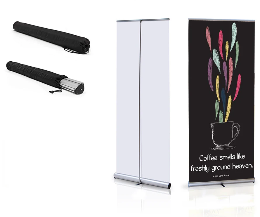 Custom 80x200cm wide screen PVC flex roll up banner for advertising