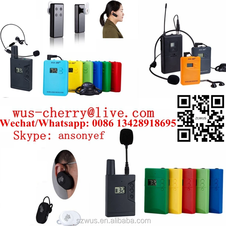 32-99 Channels portable mini rechargeable Tour Guide Equipment,Wireless Tour Guide Microphones And Headsets ZLWUS938U