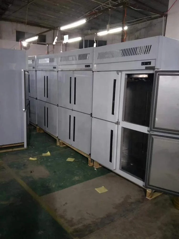 Stainless steel upright fridge freezer commercial kitchen refrigerator