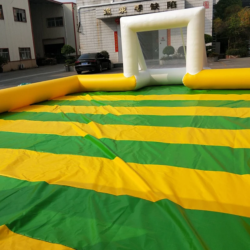 Inflatable Soap Football Field Soccer Stadium With Blowers