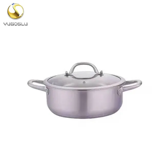 factory supply home appliance kitchen ware high quality SS304 pots stainless steel sauce pot momo steamer pot with handles