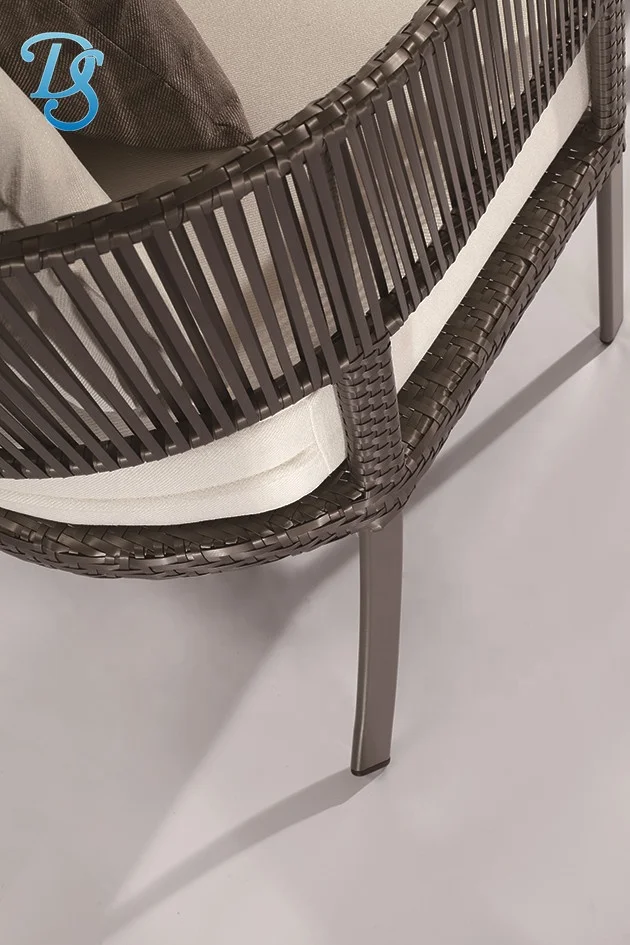 rattan sofa aluminium frame outdoor furniture sofa  patio sofa sets with cushion