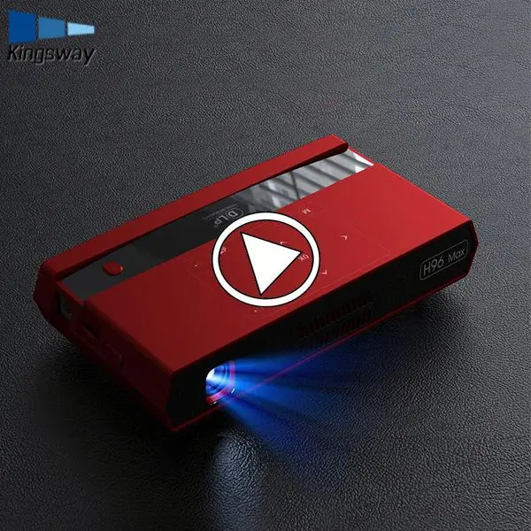 Original manufacturer H96 Max mobile android 2.4G/5G Wifi dlp 1080P hd mini smart projector from Kingsway factory