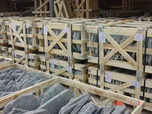 
Natural black slate stone flagstone paving brick tiles flooring stone paver for sale FM-GB18 