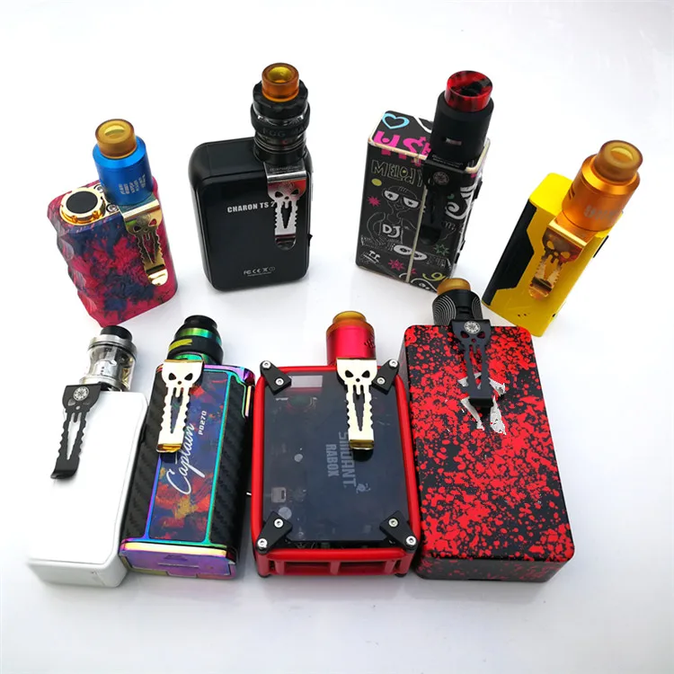 L shaped stainless steel vape clips vape box mod hanging hook on the belt