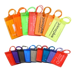 Factory Luggage Tags For Suitcases, Flexible Silicone Travel ID Identification Labels Set For Bags & Baggage