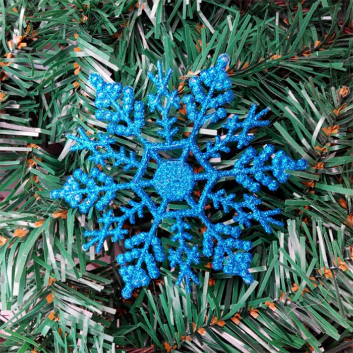 Cheap Wholesale 10cm Color Christmas Ornaments Plastic Snowflakes