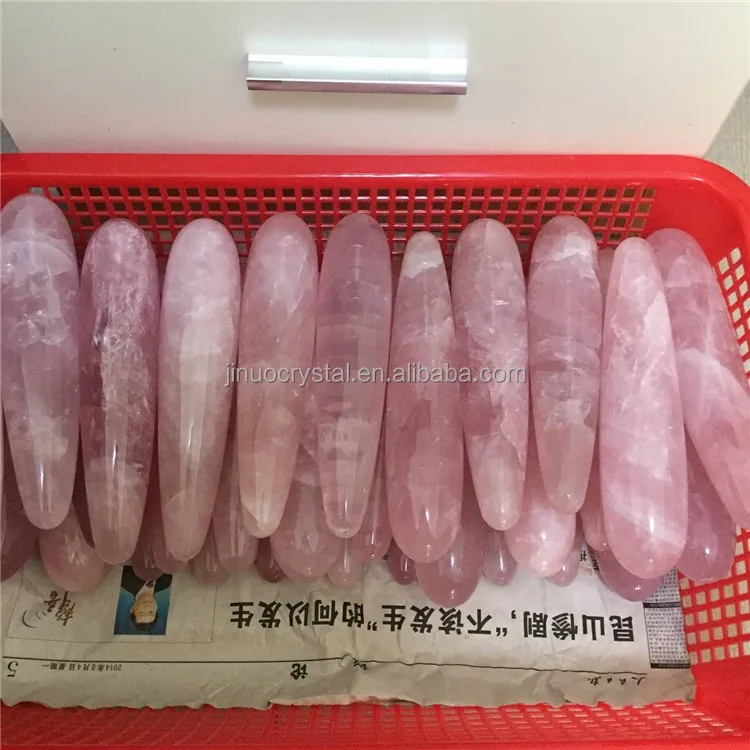 Natural rose quartz crystal dildo masturbation artificial penis for sale