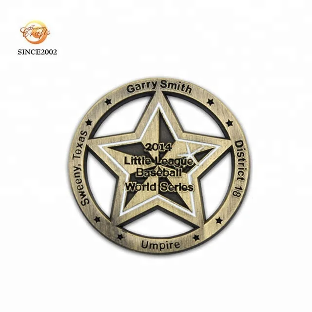 Star epoxy resin metal gold lapel pins