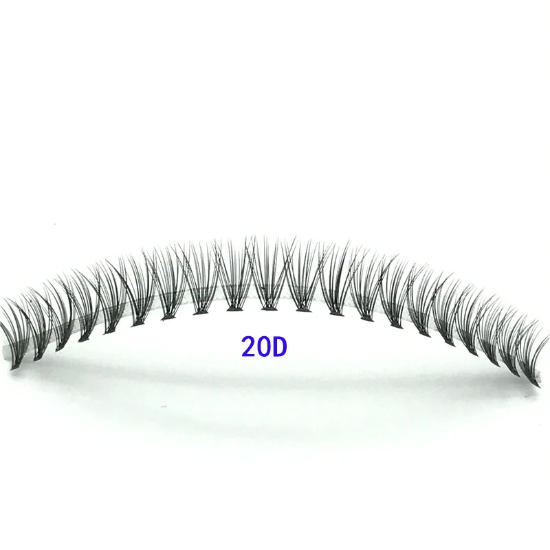 Custom 60pcs Individual False Eyelash heat bonded clusters eyelash extension