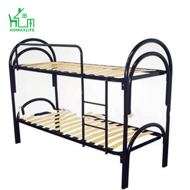 
Hot selling delivery time 30 35 days strong metal bunk beds with sprung wooden slats 