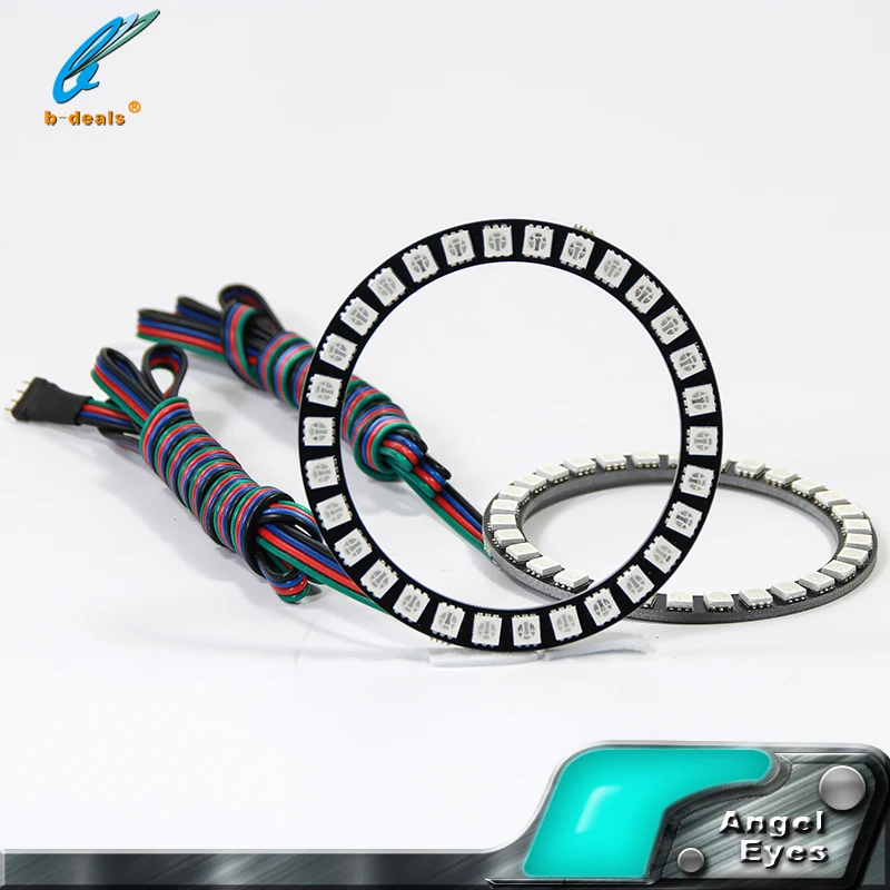 Fog light 80mm 90mm led rgb angel eyes halo rings for led fog lamp headlight