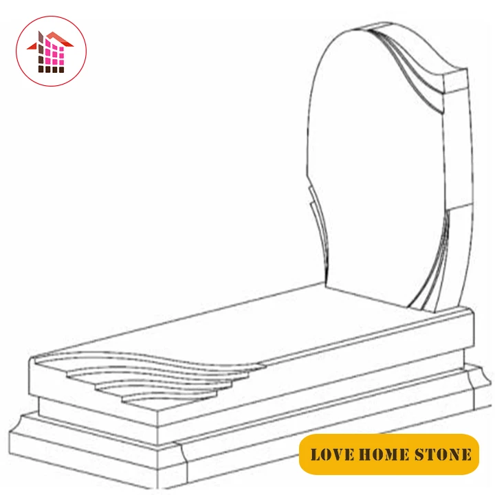 
Cross headstone/western muslim cross granite headstone 