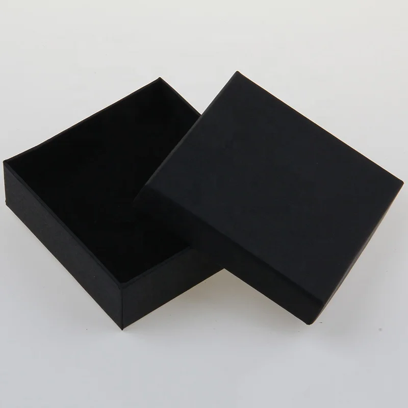 
wholesale Mini Small Black Ring Gift Box with Foam and Velvet Insert For Rings Bracelets 