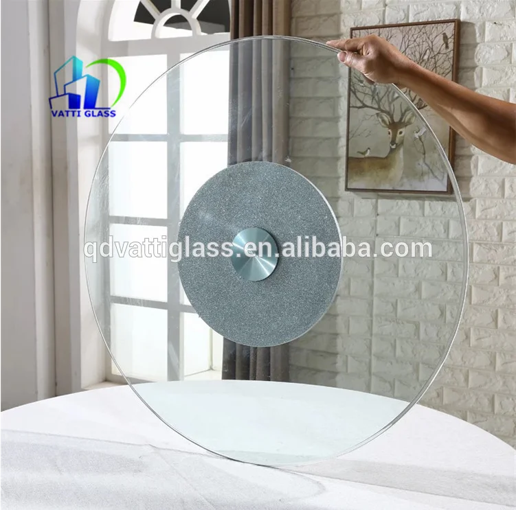 
Hotel Restaurant Dining Table Top Glass Lazy Susan Swivel Plate 