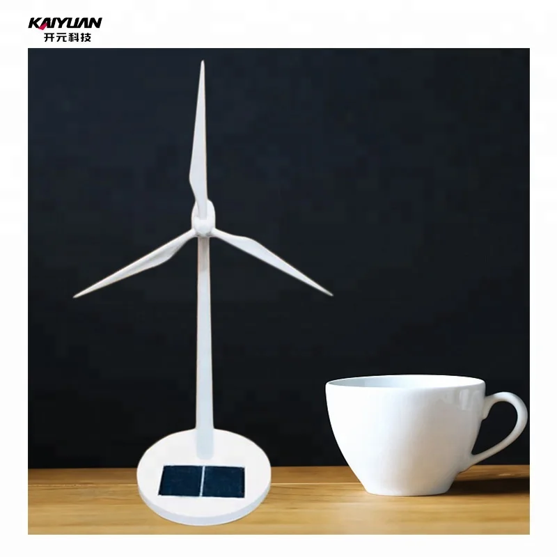 
Promotion desk decoration mini portable windmill solar power wind turbine model 