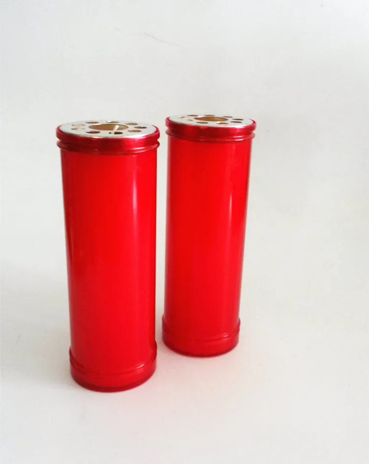 Red Color Cemetery Memeotial Wax Candles With Windproof