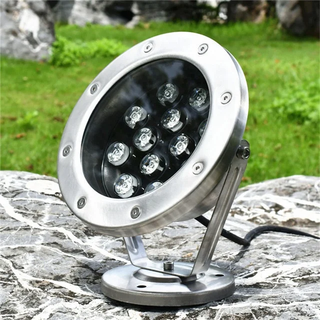 Hot sale 12w IP68 304 outdoor stainless steel fountain pool light led under water light