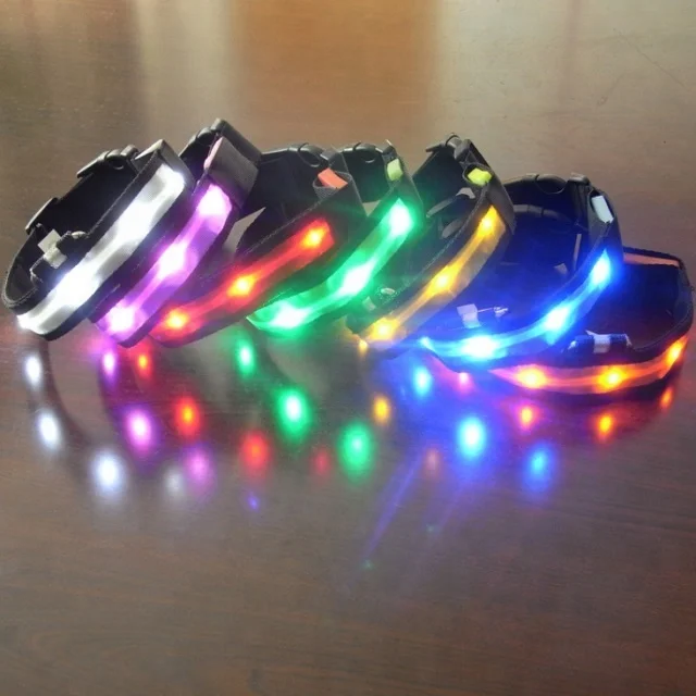 Pet Dog LED Glowing Collar Luminous Flashing Necklace Outdoor Walking Night Safety Supplies
