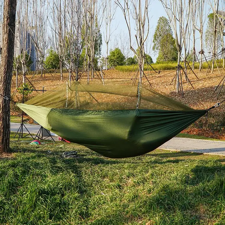 Портативный гамак для кемпинга, подвесная кровать, спальный гамак с москитной сеткой