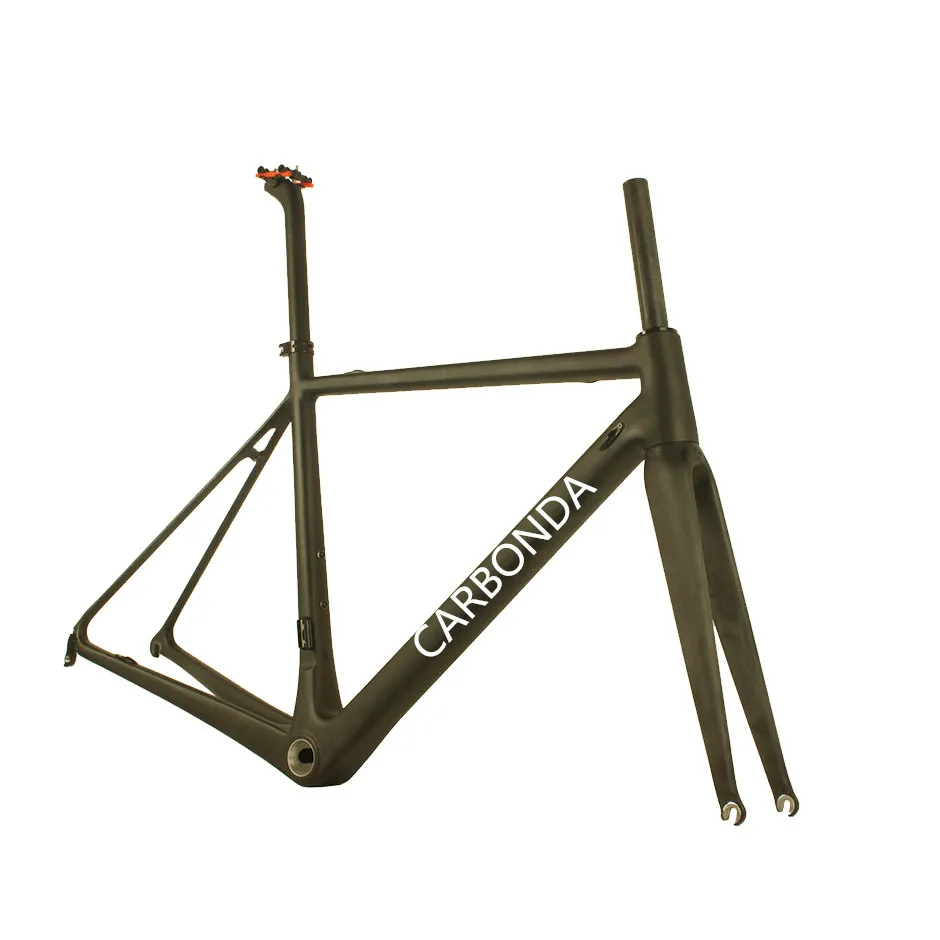 Customized logo printing chinese carbon road bike frame bb386
