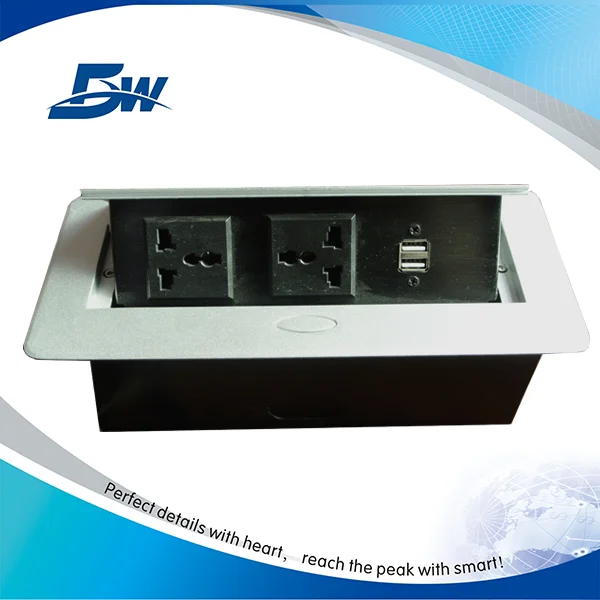 Handle concealed special 3 pin socket ethernet ports combined tabletop socket