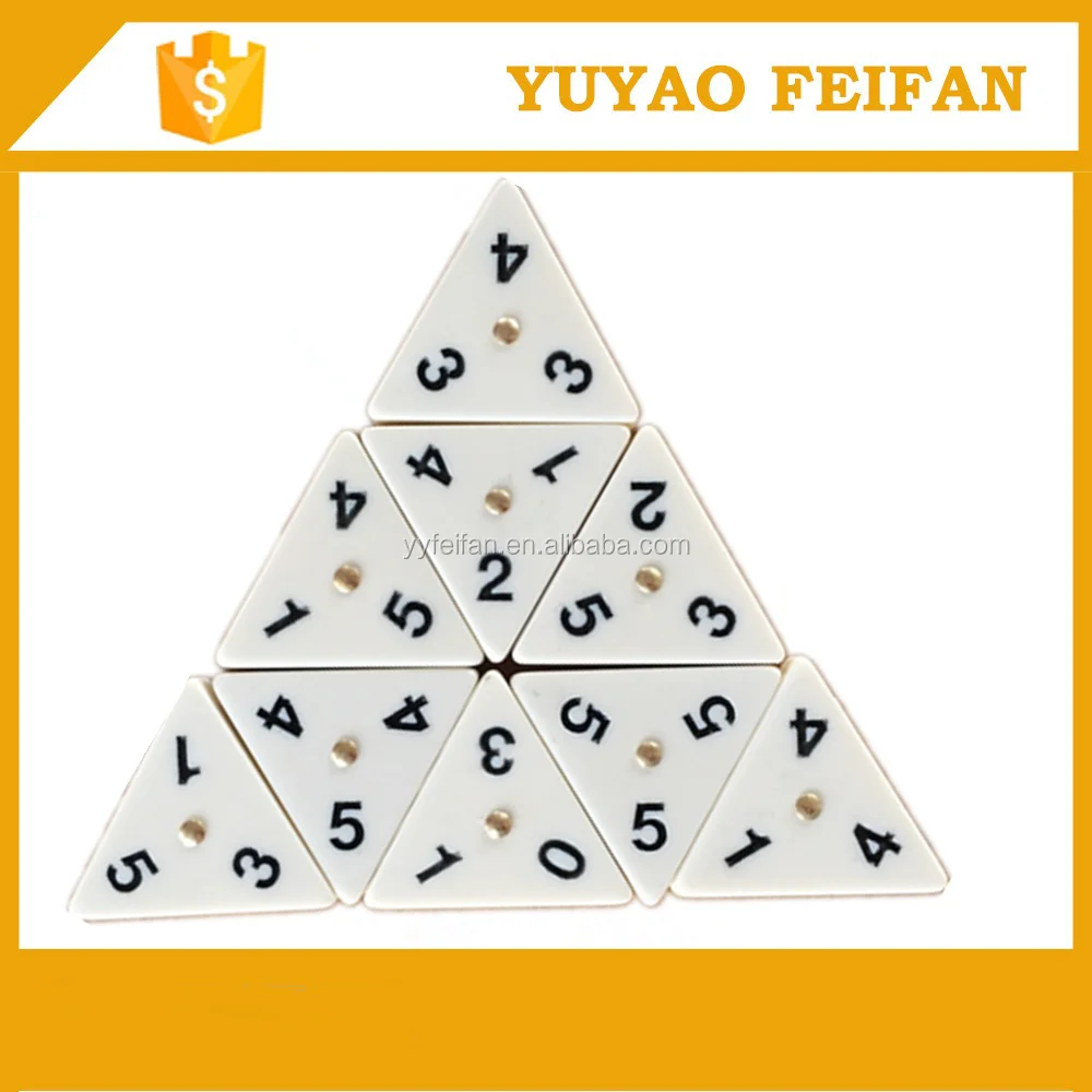 Triangle Ivory Domino Inkjet Black Dots With High Quality