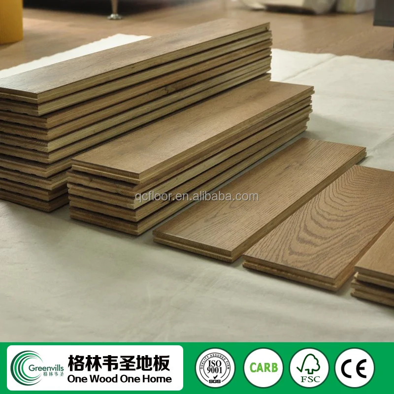 Competitive Price Stained Brushed Matte solid oak wood flooring