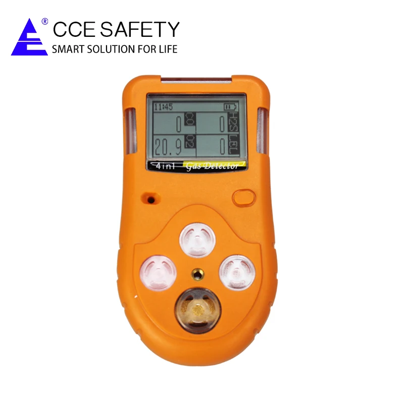 Portable multi-function gas leak detector alarm, 4 flammable gases in 1 device, data download functions