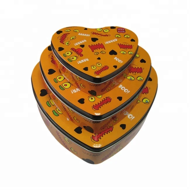 heart shape Christmas gift tin box