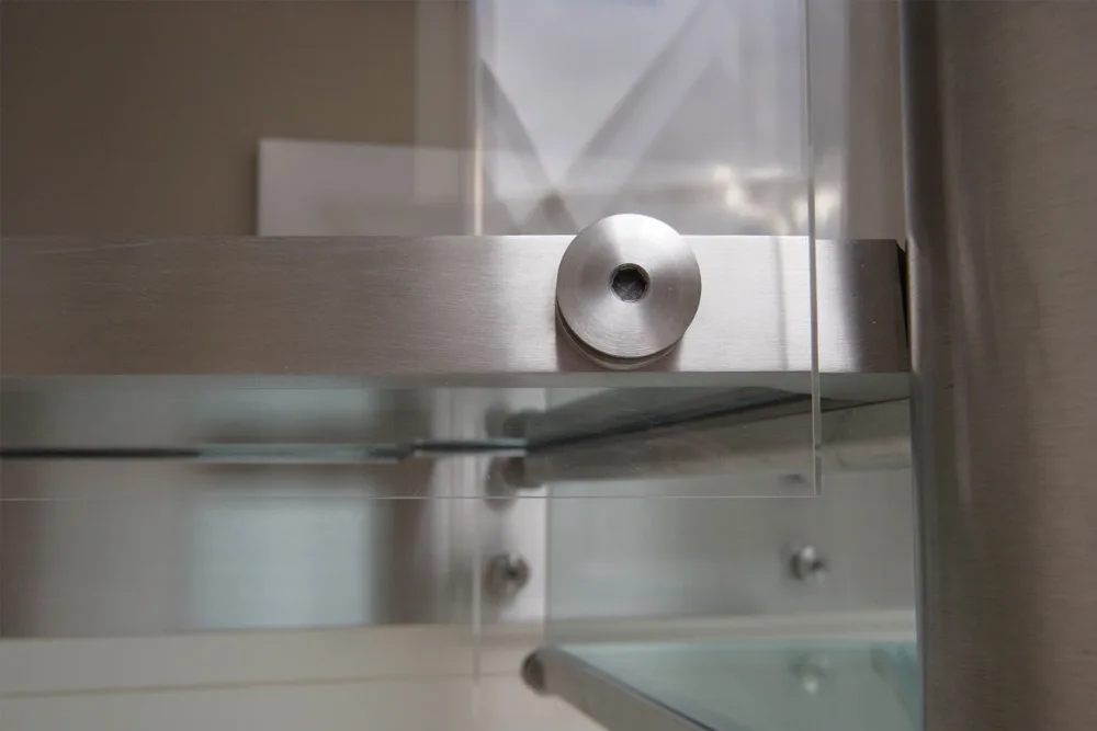 spiral staircase with silicone acrylic balustrade