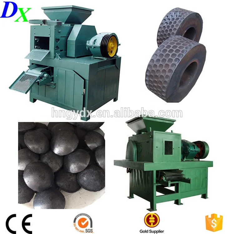 Hot selling in Africa Uganda Double rollers pressure Ball pillow shape charcoal briquetting machine price