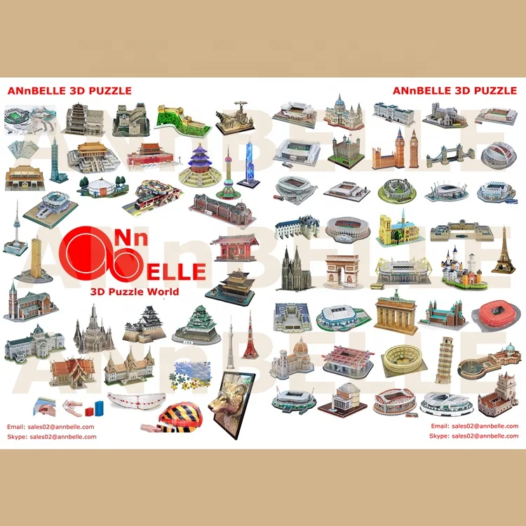 Thai Souvenir 3d Puzzle the Pagoda of the Temple of Dawn (Thailand)