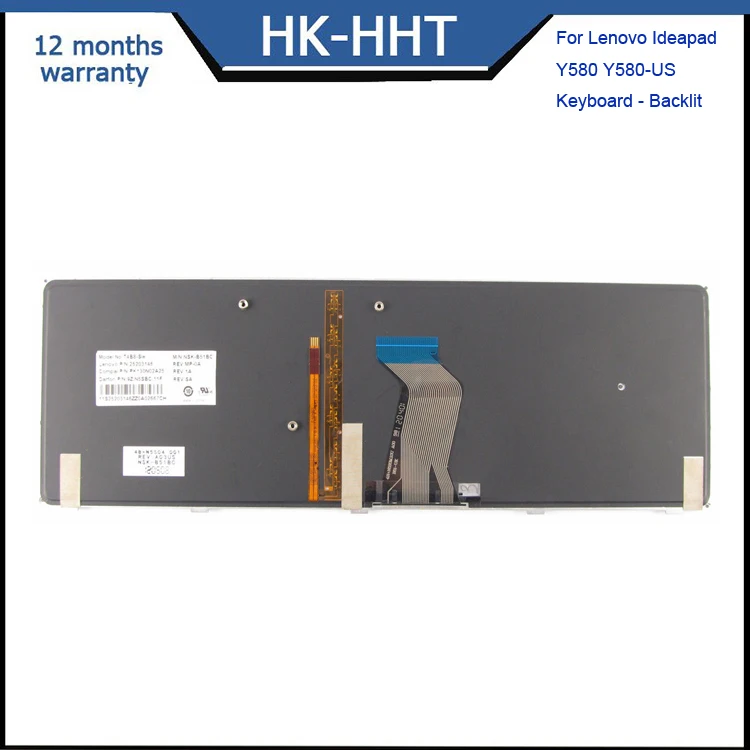 
New laptop keyboard for Lenovo Ideapad Y580 US Keyboard Backlit 