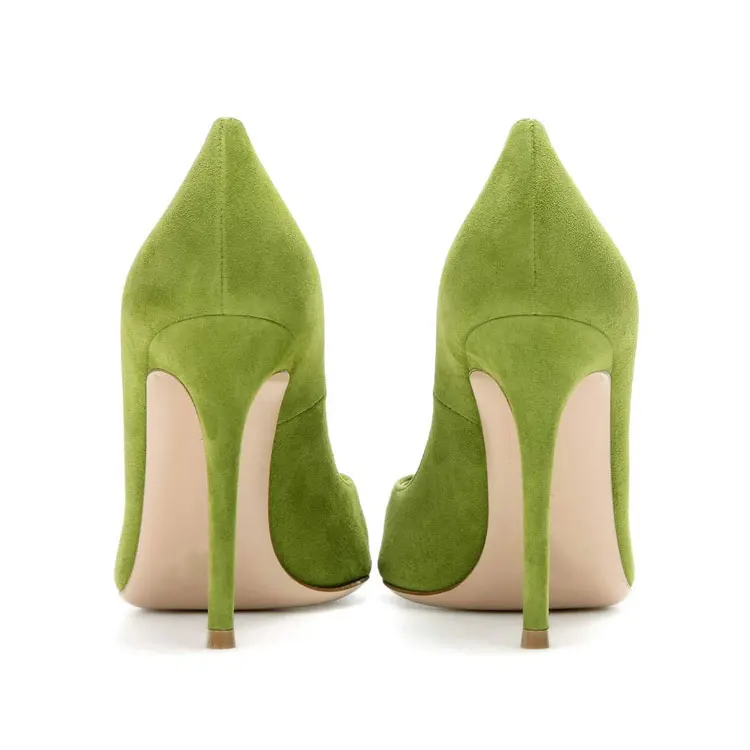 
2019 Spring Trend Suede Leather High Heels OEM Shoes For Girls 