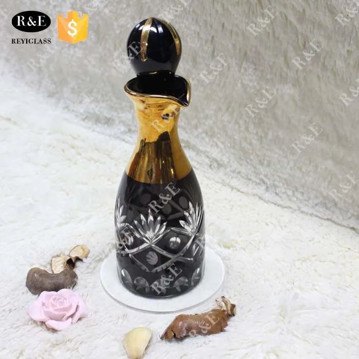 120ml golden decanter or gold display bottle for arabic perfume and oud