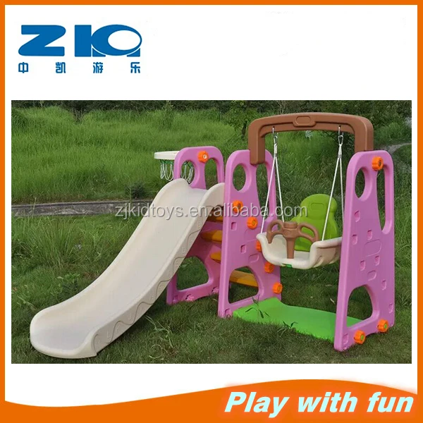 Kids Infant Small Colorful Plastic Equipment Outdoor Indoor Swing And Slide Swing & Slide Set